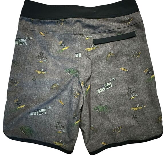Prana Men's High Seas Boardshort Granite Big Island Shorts Swim Trunks Size 28 - Picture 2 of 10
